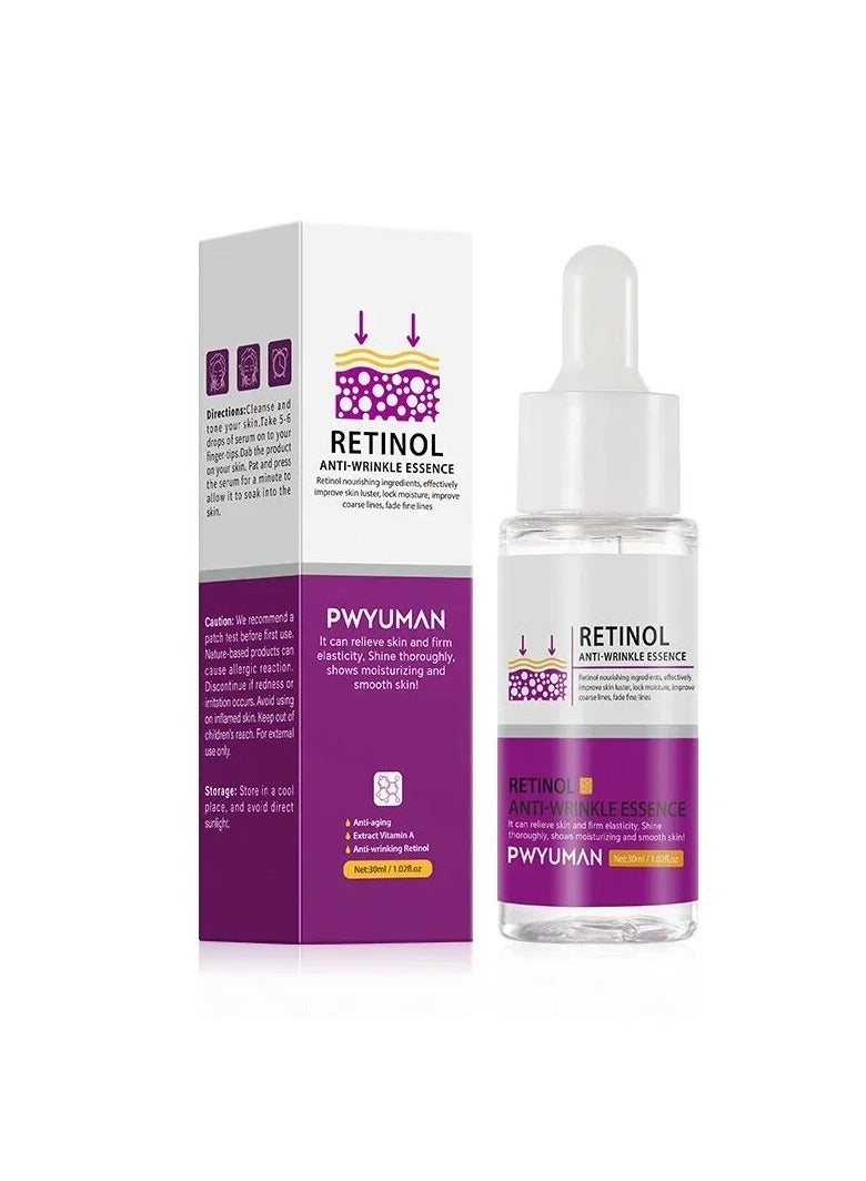 Retinol Wrinkle Remover Serum, Fast Absorbing Nourishing Anti Aging Face Essence, Natural Ingredients Face Skin Repair Serum, Moisturizing Whitening Face Oil For Lifting Firming Repairing Face Skin