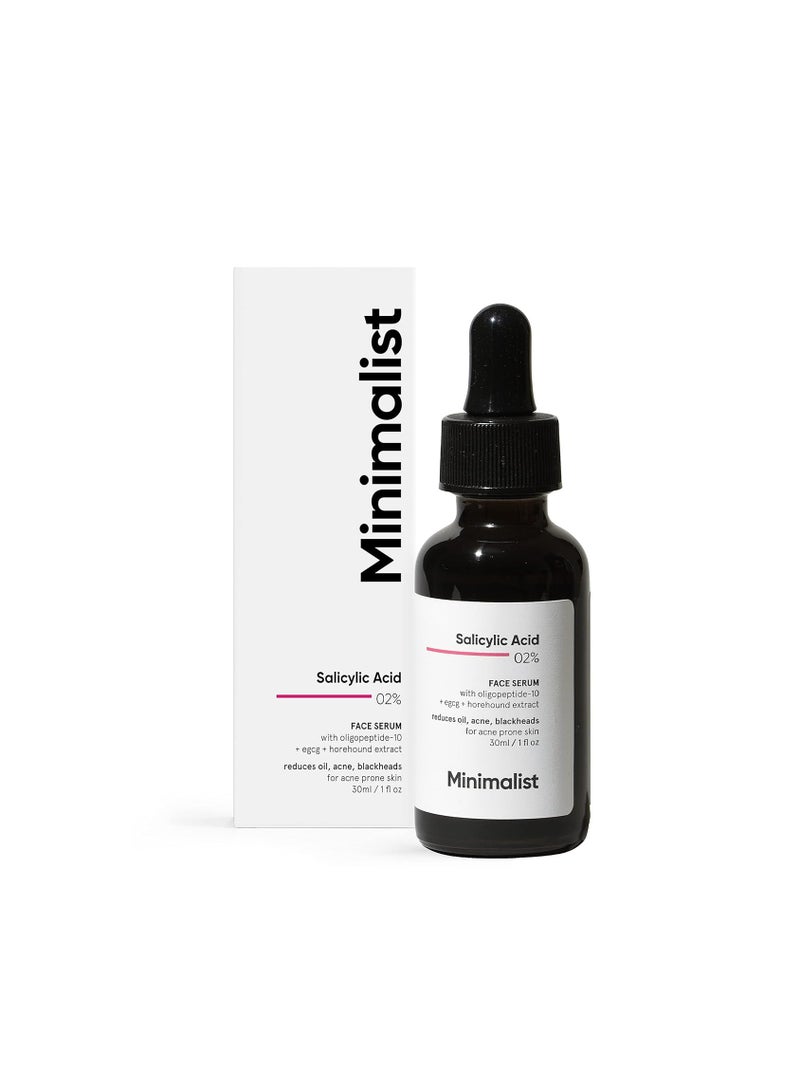 Minimalist 2% Salicylic Acid Serum For Acne, Blackheads & Open Pores - 30 ml