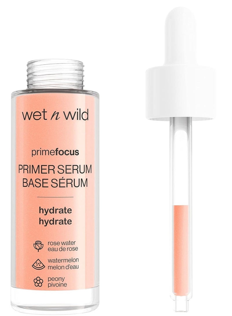 wet n wild Prime Focus Primer Serum for Face, Hydrating for Dry Skin, Makeup Primer Serum