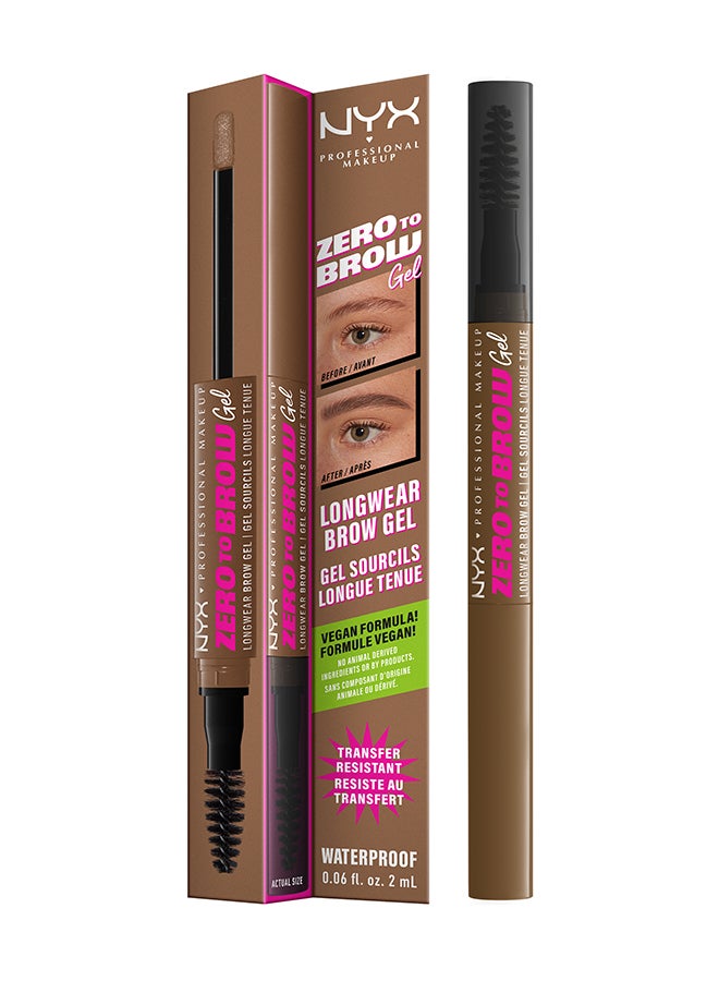 Zero To Brow Longwear Brow Gel - Taupe