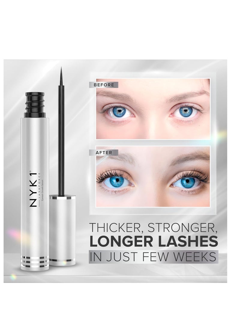 NYK1 AMAZING LashForce Eyelash Growth Serum (8ml) Eye Lash Serum For Eyelash Growth And Eyebrow Growth Serum - Eyelash Serum To Grow Lashes Thicker Natural Longer Eyelashes Lash Serum