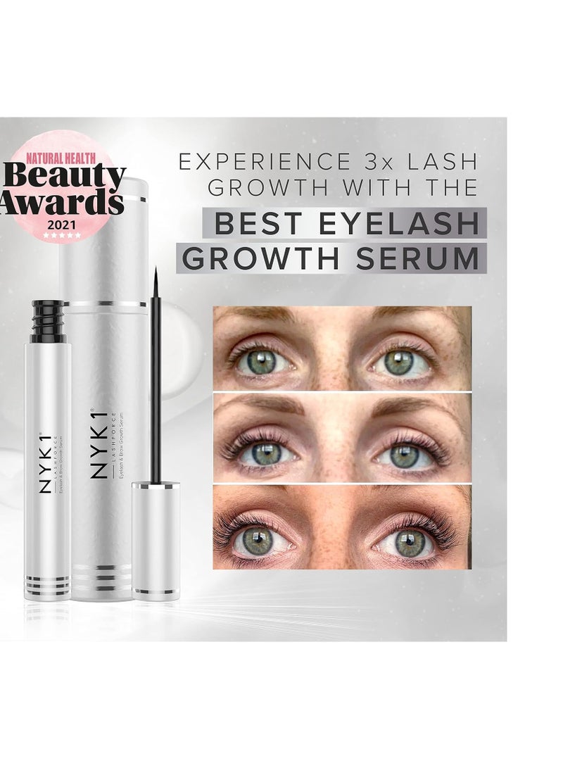 NYK1 AMAZING LashForce Eyelash Growth Serum (8ml) Eye Lash Serum For Eyelash Growth And Eyebrow Growth Serum - Eyelash Serum To Grow Lashes Thicker Natural Longer Eyelashes Lash Serum