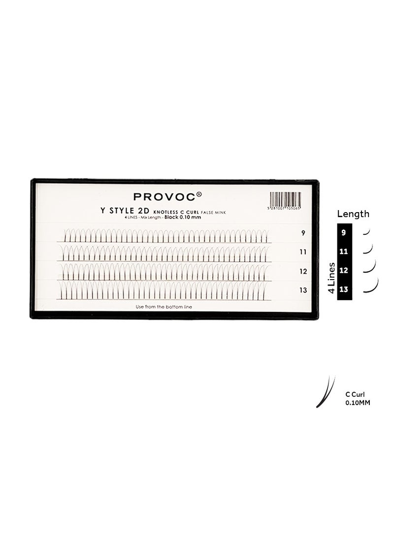 PROVOC Y STYLE Lashes Extensions Black 0.10mm