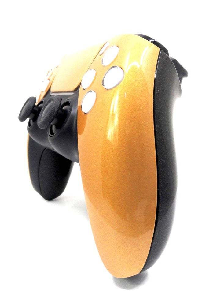 CRAFT by MERLIN PAINTED PLAY STATION 5 DUAL SENSE WIRELESS CONTROLLER METALLIC GOLD