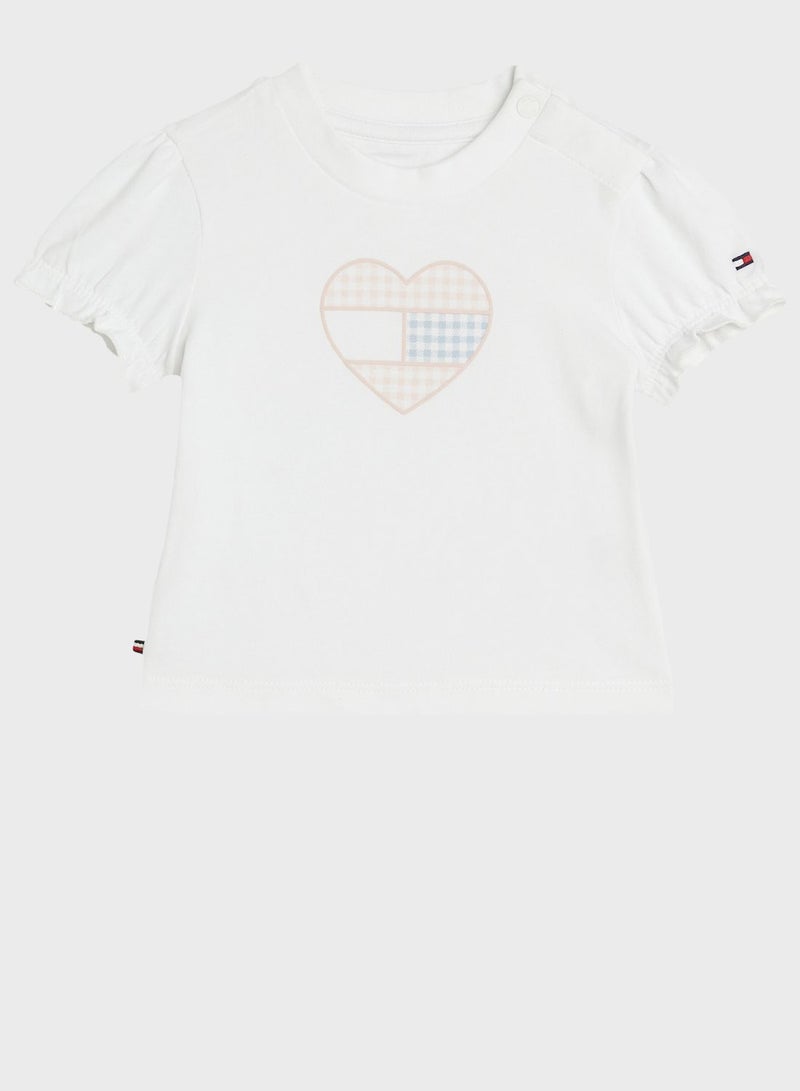 Infant Heart Print T-Shirt