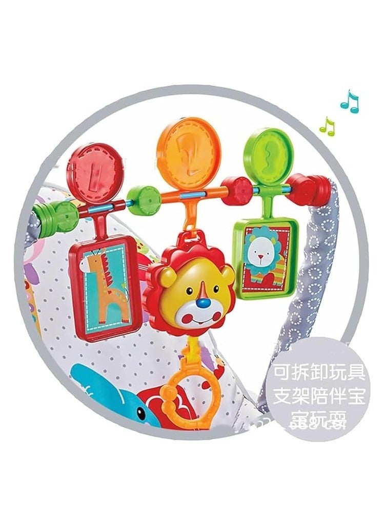 Colorful Baby Rocking Chair with Hanging Toys