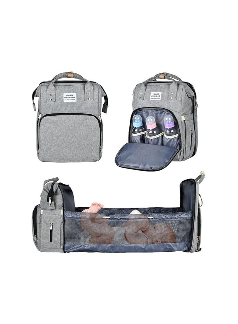 Diaper Bag Backpack with Changing Station3 in 1 Waterproof Portable Mom Travel Baby Shower Gifts Travel Nappy Bag with Stroller Straps Changing Pad