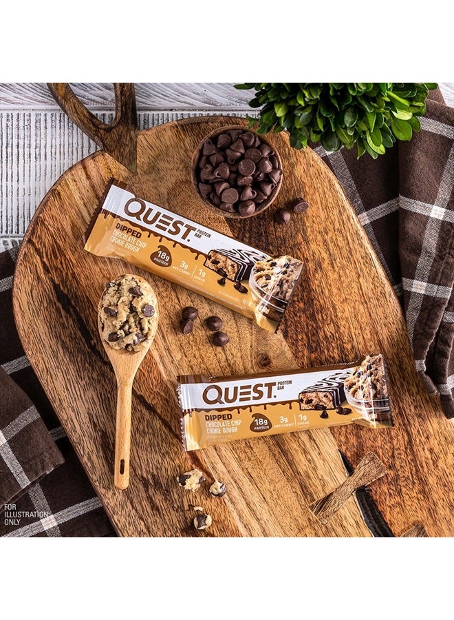 Dipped Chocolate Chip Cookie Dough Protein Bars, 1.76 Oz, 12 Ct