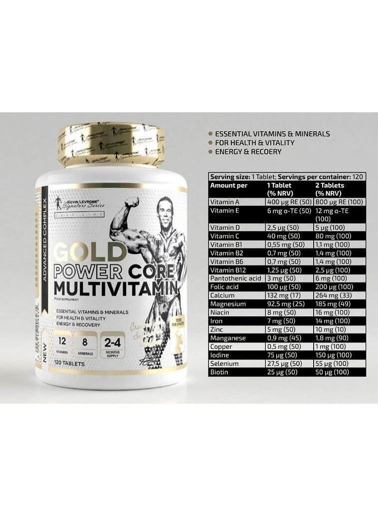 Kevin Levrone Gold Power Core Multivitamin 120 Tablets 120 Serving