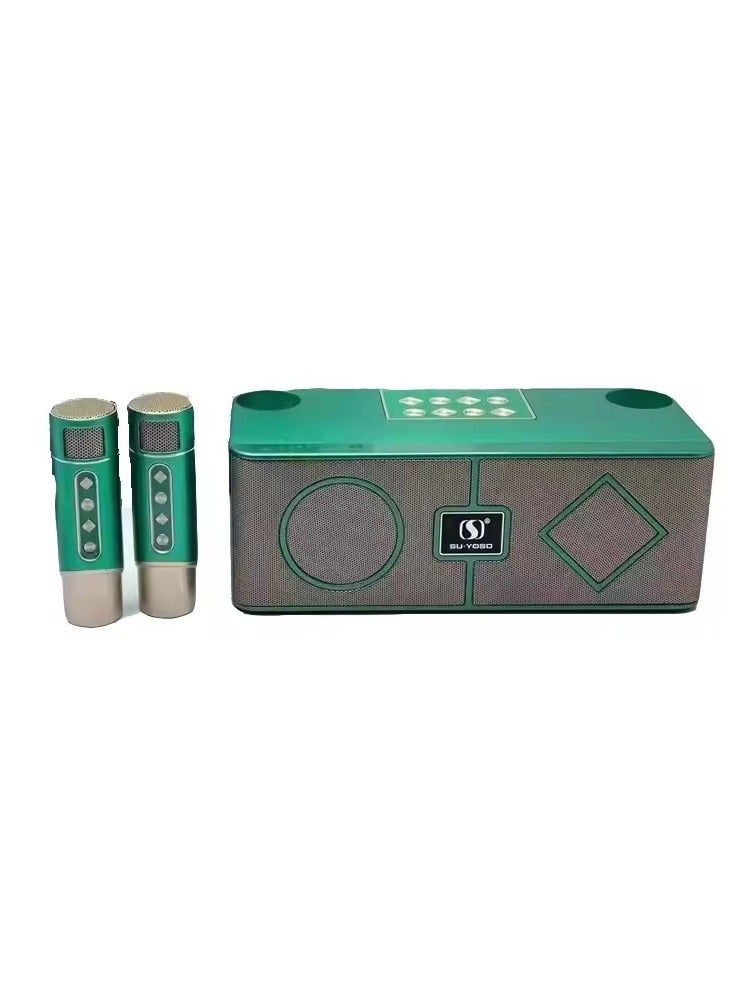 Karaoke Sound System Portable Karaoke Outdoor Rock Speakers Ys-215 Green