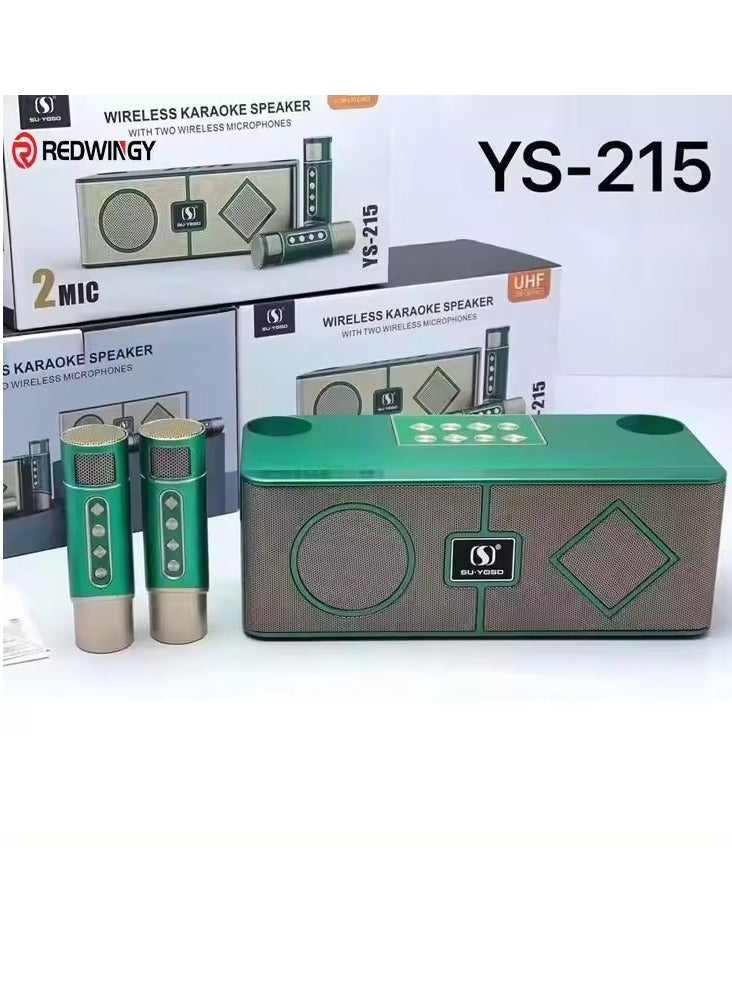 Karaoke Sound System Portable Karaoke Outdoor Rock Speakers Ys-215 Green