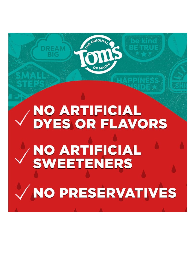 Tom's of Maine ADA Approved Fluoride Children's Toothpaste, Natural Toothpaste, Dye Free, No Artificial Preservatives, Silly Strawberry, 5.1 oz. 3-Pack (Packaging May Vary)