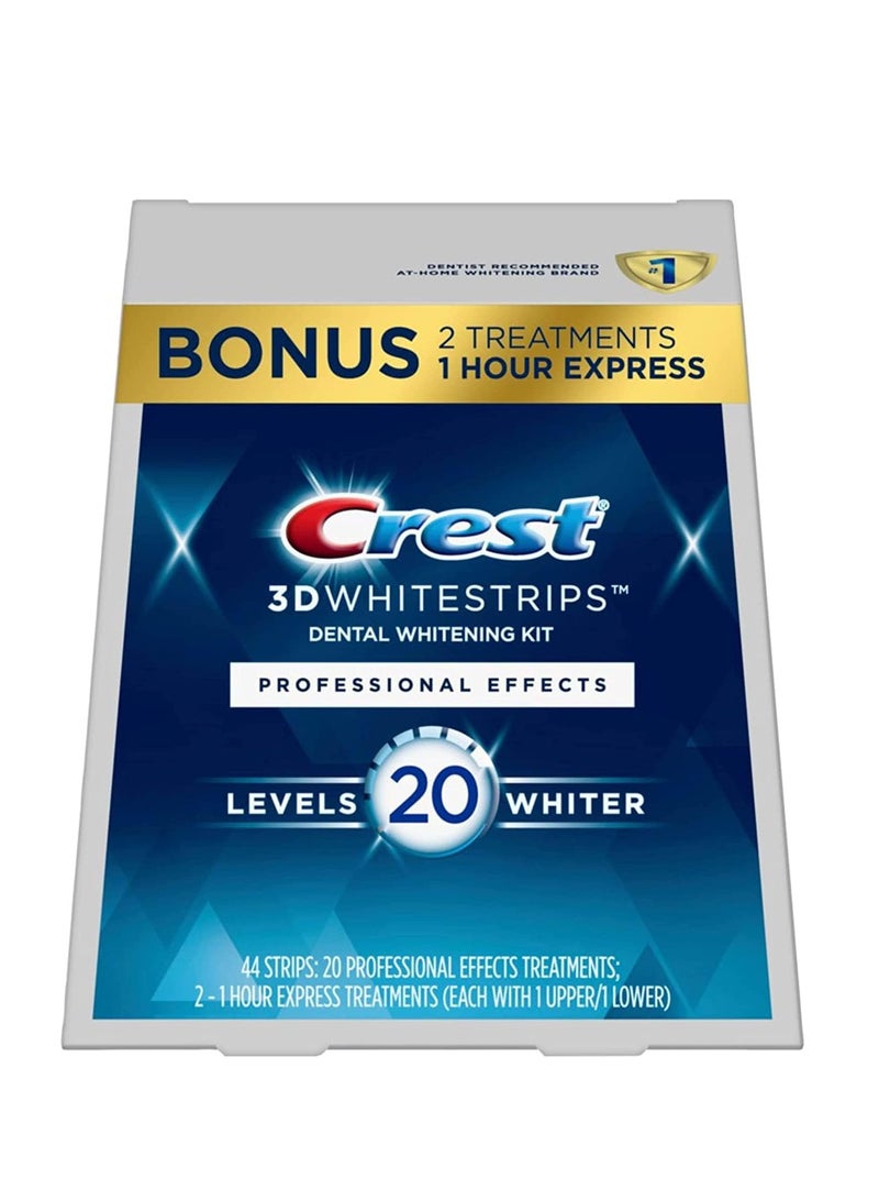 Crest 3D Whitestrips, Professional Effects, Teeth Whitening Strip Kit, 44 Strips (22 Count Pack)