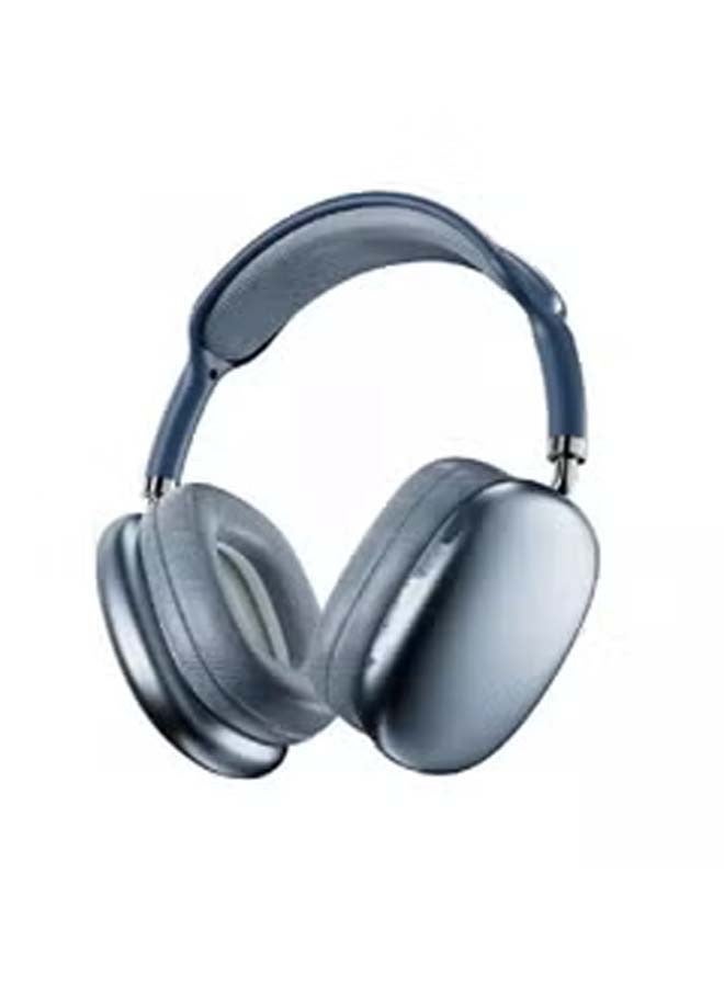 Bluetooth Wireless Over-ear Max Headphone With Mic Blue