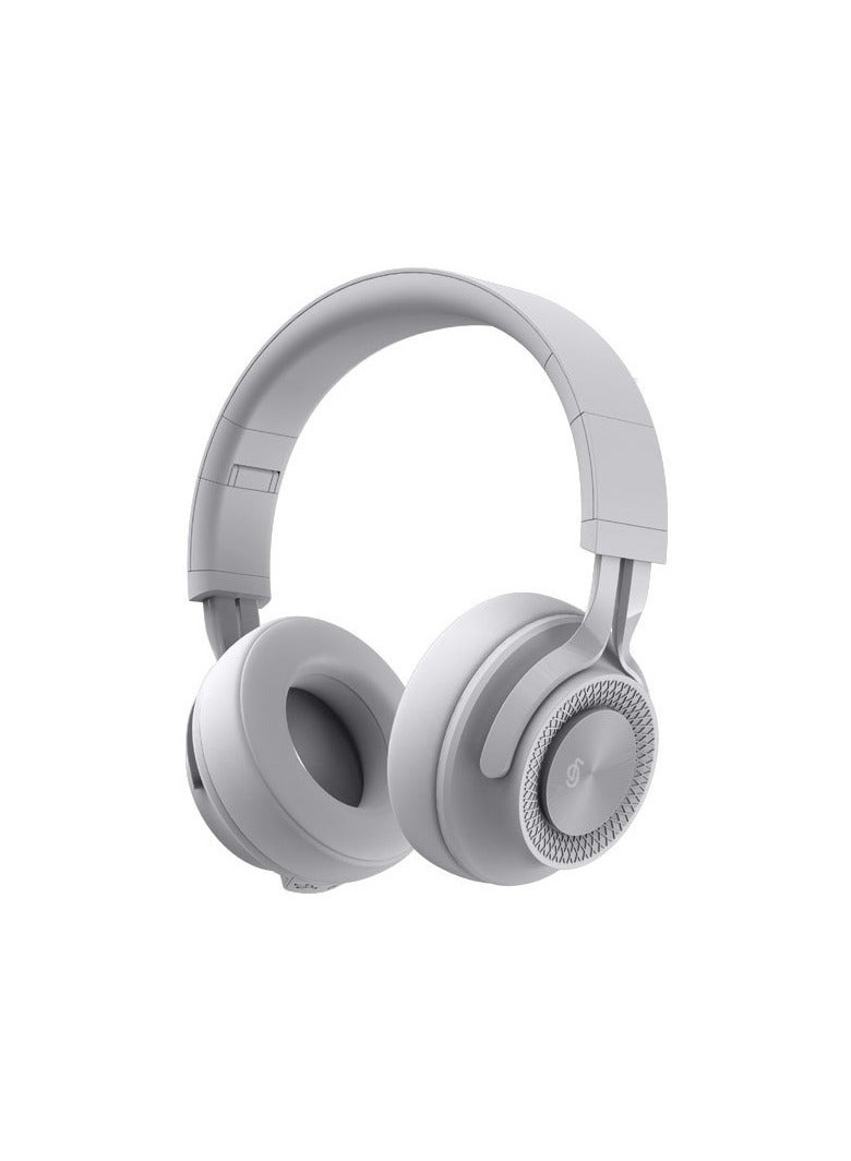Active Noise Canceling Headphones, 40 Hour Playtime, High Resolution Audio, Memory Foam Earcups, Travel Bluetooth Headset, Gray