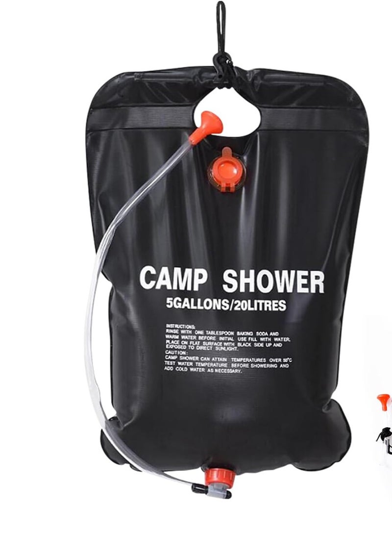 Camp Shower Camping portable solar shower bag 5 gallons 20 liters for camping