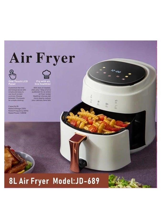 8 Li Silver Crest Digital Air Fryer JD689