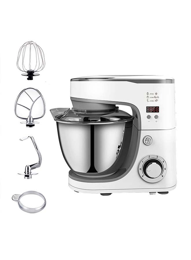 Stand Mixer 1000W Tilt-Head Food Douch Mixer Kitchen Electric Mixer 6-Speed 10min Timer with 5.2L Stainless Steel Bowl + Dough Hook + Egg Whisk + Flat Beater