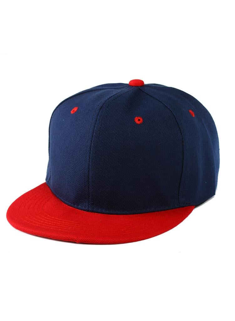 1Pcs Hip hop personality baseball cap summer sunshade hat Dark blue/red