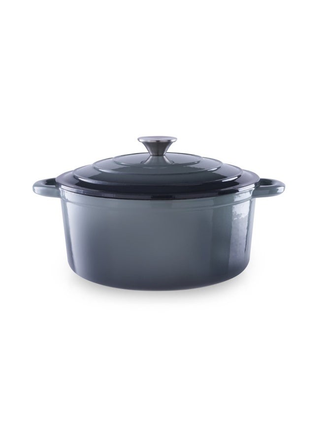 Glazura Enameled Cast Iron Cooking Pot 5.2L - Ombre Grey