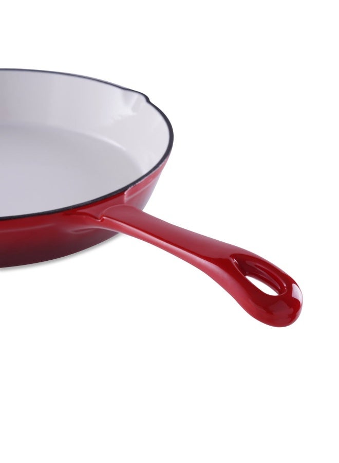 Glazura Enameled Cast Iron Fry Pan 40X25X5.5cm - Ombre Red