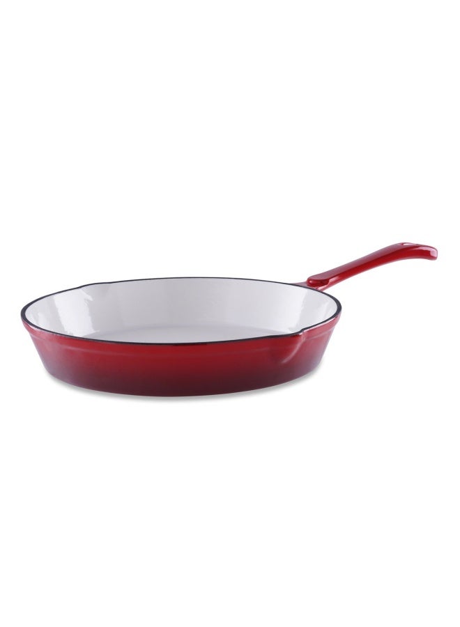 Glazura Enameled Cast Iron Fry Pan 40X25X5.5cm - Ombre Red