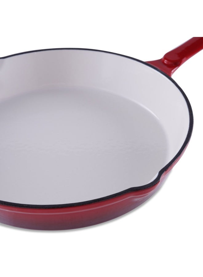 Glazura Enameled Cast Iron Fry Pan 40X25X5.5cm - Ombre Red