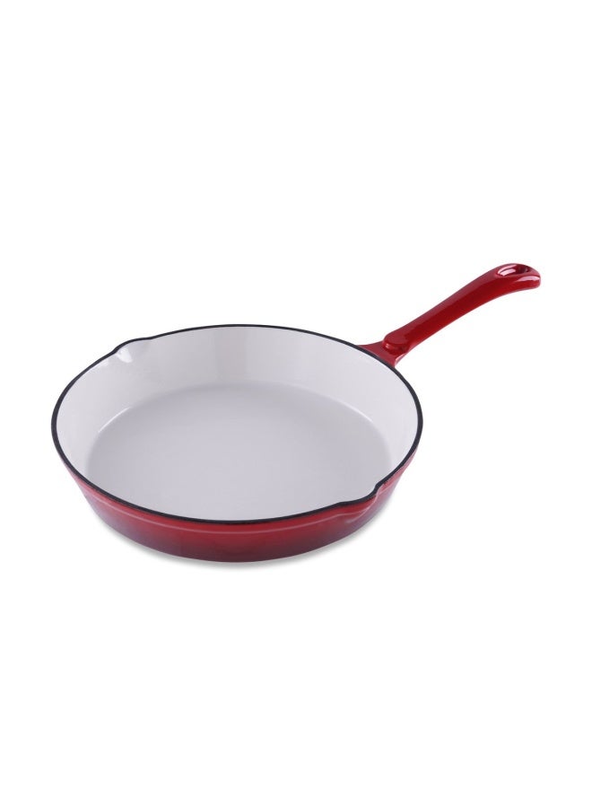 Glazura Enameled Cast Iron Fry Pan 40X25X5.5cm - Ombre Red