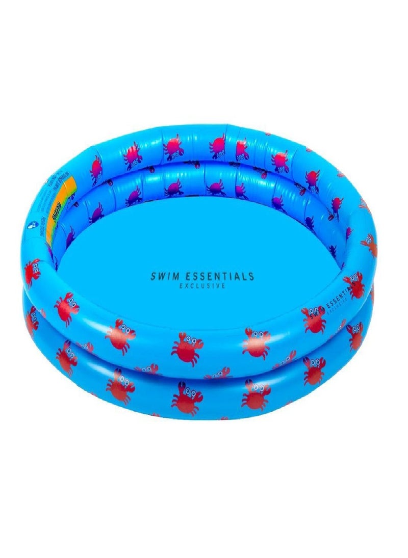 Swim Essentials  Crab Printed inflatable Baby Pool 60 cm diameter  - Dual rings Suitable for Age +3