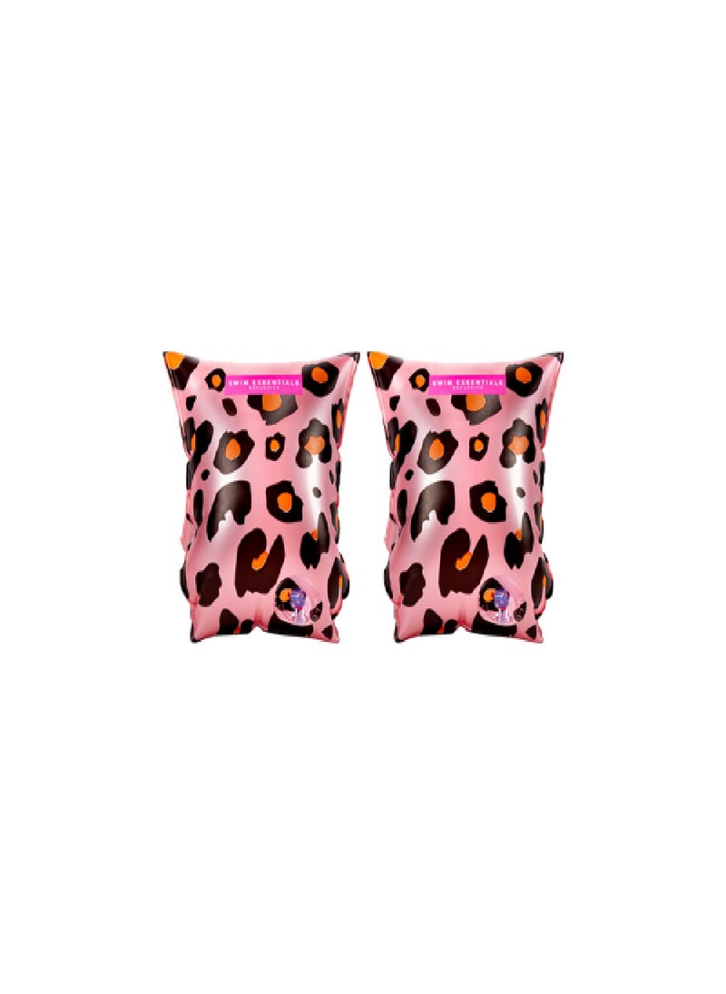 Swim Essentials  Rose Gold Leopard - Inflatable Swimming Armbands, Suitable for Age 0-2 years