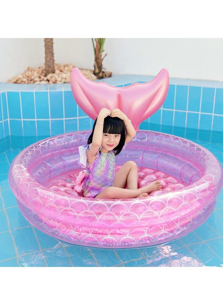 Inflatable Kiddie Pool Floats for Backyard Outdoor Indoor Swimming Pool for Kids Toddlers Baby Toys Durable Material Pink