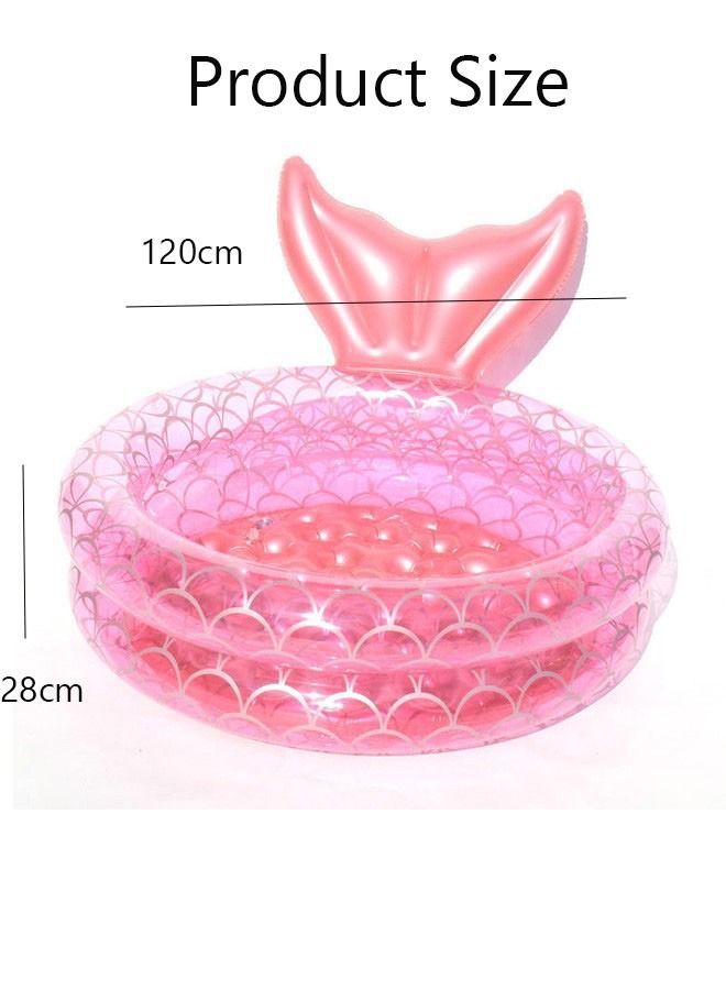 Inflatable Kiddie Pool Floats for Backyard Outdoor Indoor Swimming Pool for Kids Toddlers Baby Toys Durable Material Pink