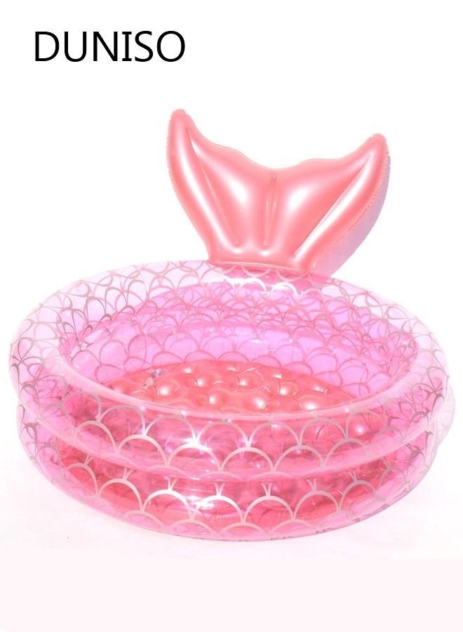 Inflatable Kiddie Pool Floats for Backyard Outdoor Indoor Swimming Pool for Kids Toddlers Baby Toys Durable Material Pink