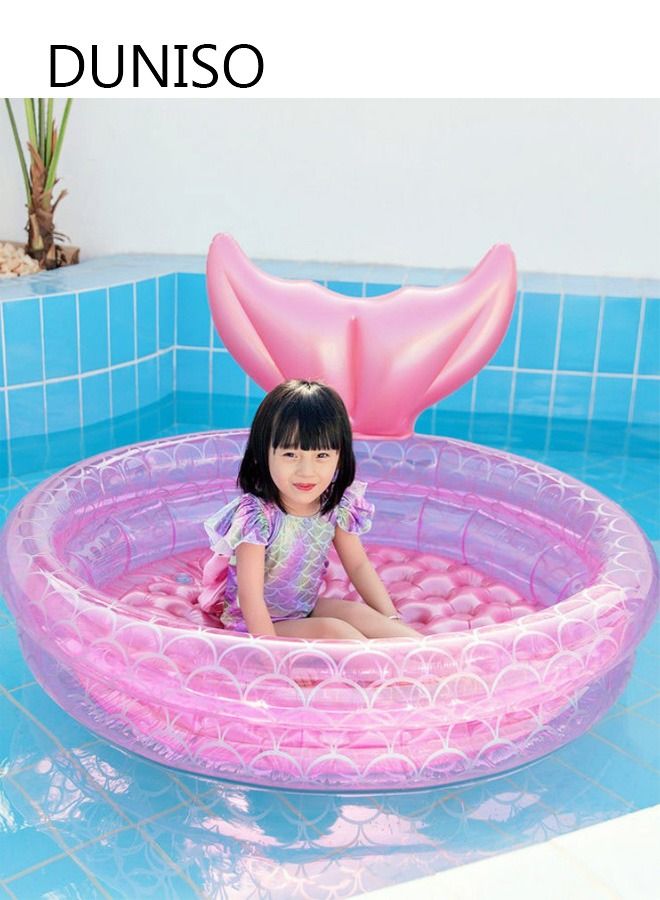 Inflatable Kiddie Pool Pool Floats for Backyard Outdoor Indoor Swimming Pool for Kids Toddlers Baby Toys Durable Material Pink