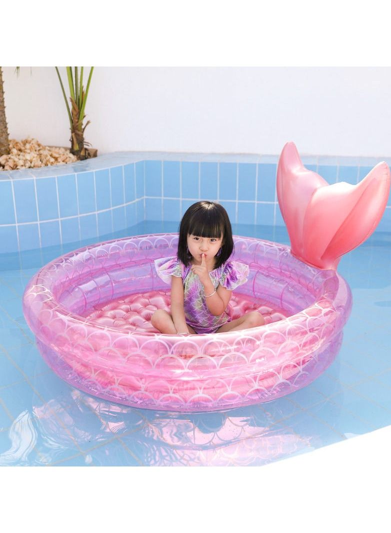 Inflatable Kiddie Pool Floats for Backyard Outdoor Indoor Swimming Pool for Kids Toddlers Baby Toys Durable Material Pink