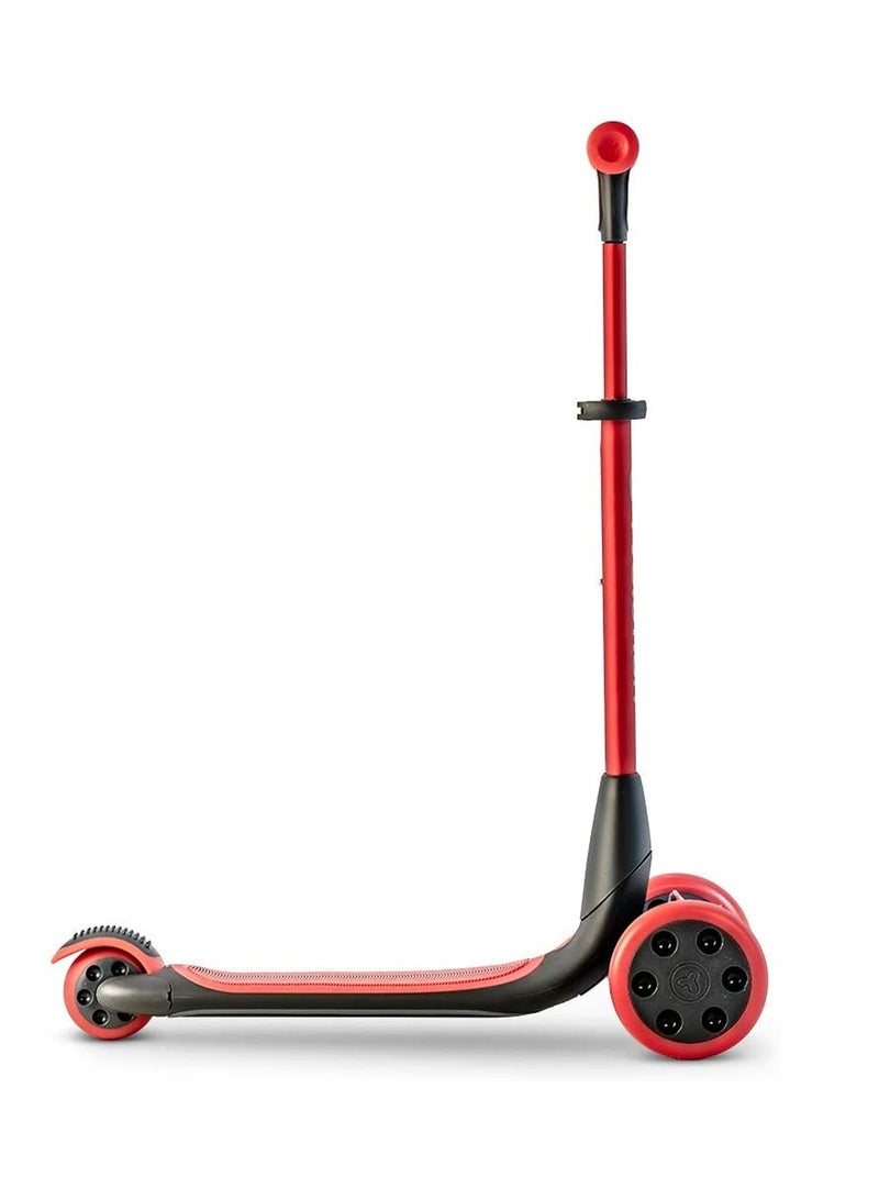 Yvolution Y Glider Nua Kick Scooters Three Wheeled, 4 Adjustable Height Glider with LED Flashing Light and Storage Hook, for Children Ages 3 Years and Up