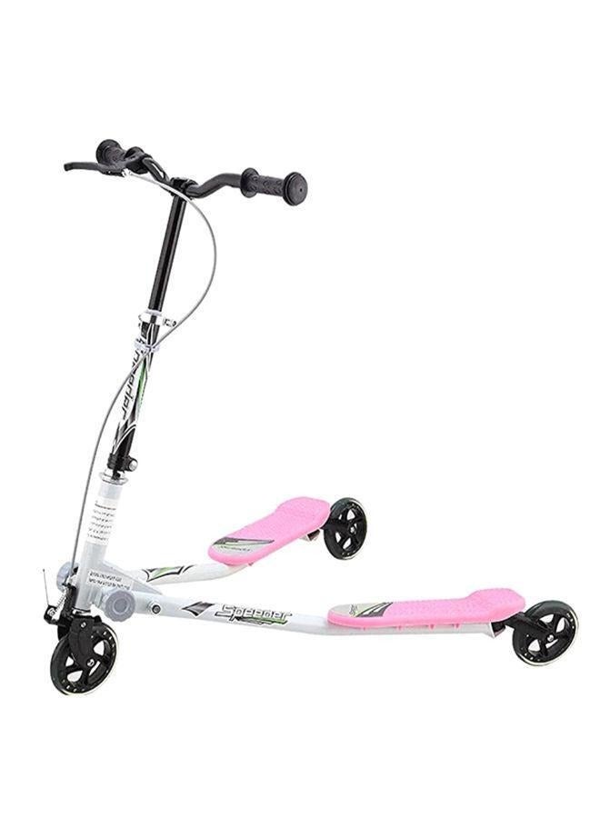 Swing Scooter for Kids, 3 Wheels Wiggle Scooter Foldable Self-Propelled Drift Kick Speeder Scooter with 3-Level Adjustable/Illuminated LED Wheels