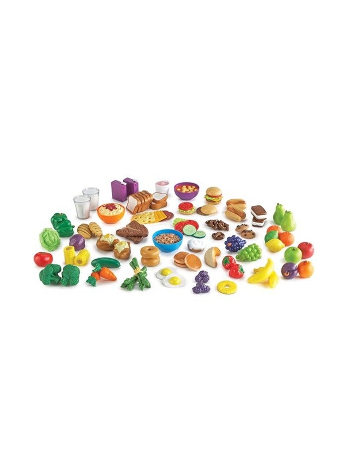 New Sprouts Classroom Play Food Set, 100 Pieces - LER9723,Multi,12 L x 7 W x 12 H in