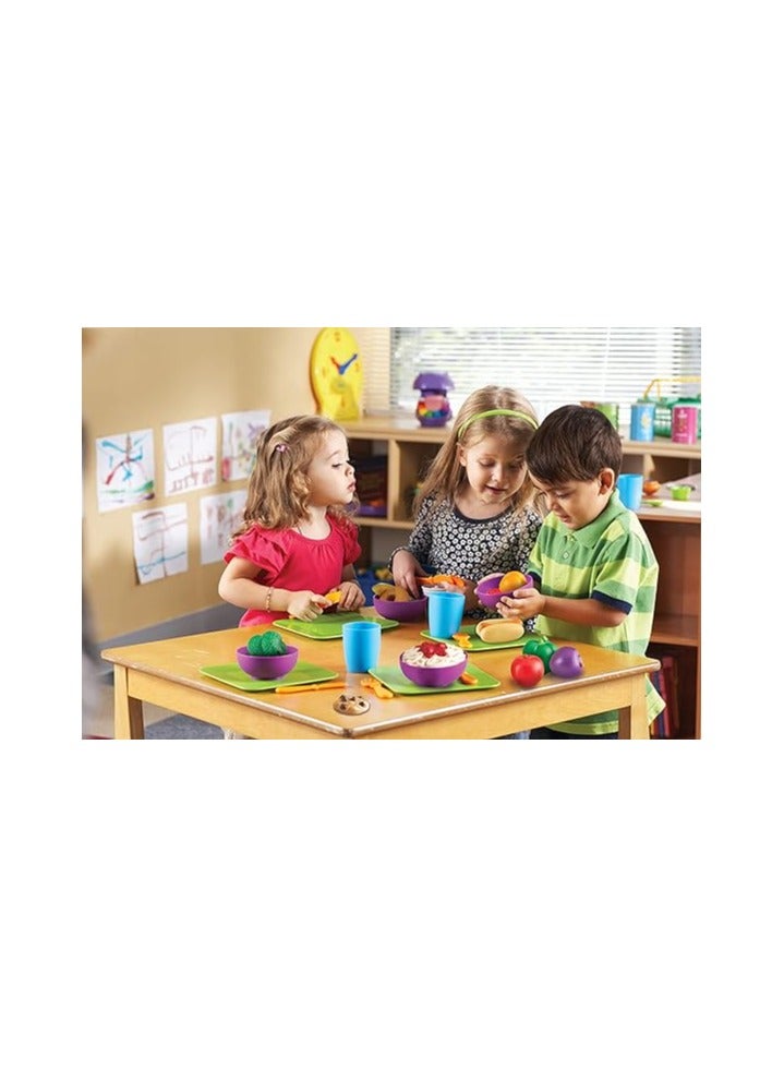 New Sprouts Classroom Play Food Set, 100 Pieces - LER9723,Multi,12 L x 7 W x 12 H in