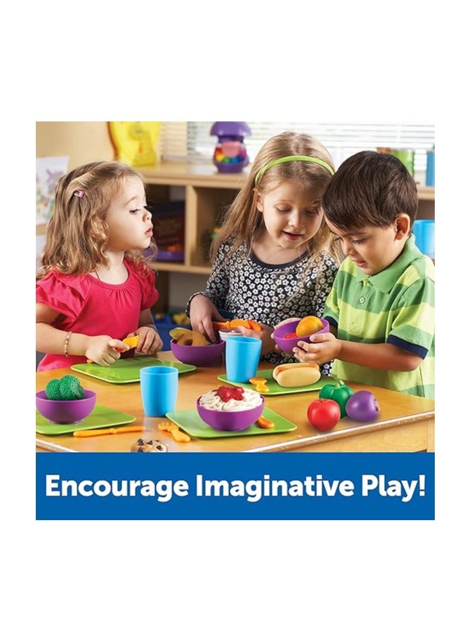 New Sprouts Classroom Play Food Set, 100 Pieces - LER9723,Multi,12 L x 7 W x 12 H in