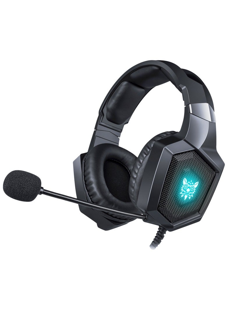 ONIKUMA K8 Stereo Gaming Headset with Mic and Controls for PC, PS4, Xbox and Mobiles (Black)