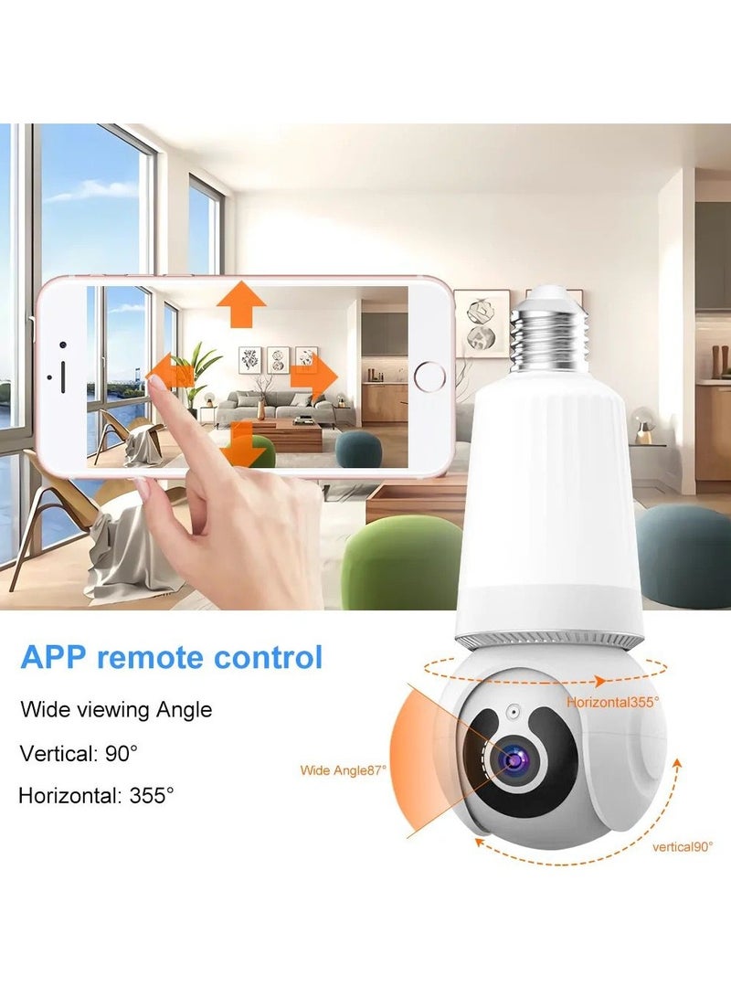 Light Bulb Home Security Cam Wireless Night Vision CCTV Monitor