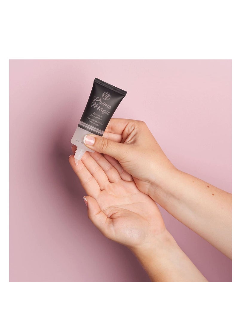 W7 Prime Magic Face Primer - Clear Makeup Base Priming Formula For Flawless Skin - Vegan Makeup - 2 Pack