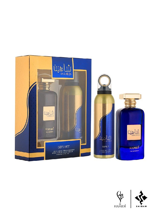 Shaheen - Luxury Perfume Gift Set - Eau De Parfum 100ml + Body Spray Deo 200ml (unisex)