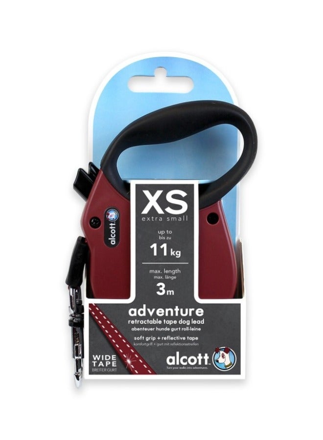 Adventure retractable leash 3m Extra Small Red