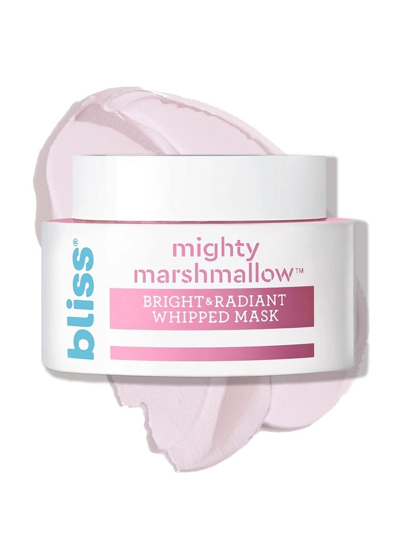 Bliss Mighty Marshmallow Bright & Radiant Whipped Mask - Brightening & Hydrating Face Mask - 1.7 Oz - Luminious Skin - Clean - Vegan & Cruelty-Free - All Skin Types