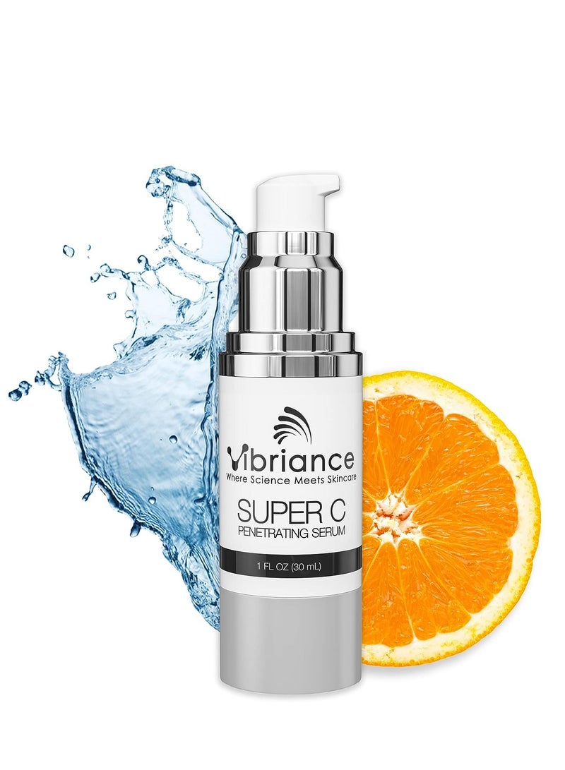 Vibriance Super C Serum for Mature Skin, Made in USA, All-In-One Formula Hydrates, Firms, Lifts, Smooths, Targets Age Spots, Wrinkles, Vitamin C Serum; 1 fl oz