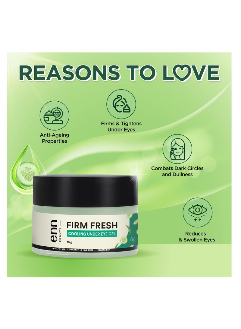 Enn Beauty Firm Fresh Cooling Under Eye Gel 15g To Reduce Dark Circle Puffiness Tired And Fatigued Eyes Dryness Wrinkles And Fine Lines Under Eyes