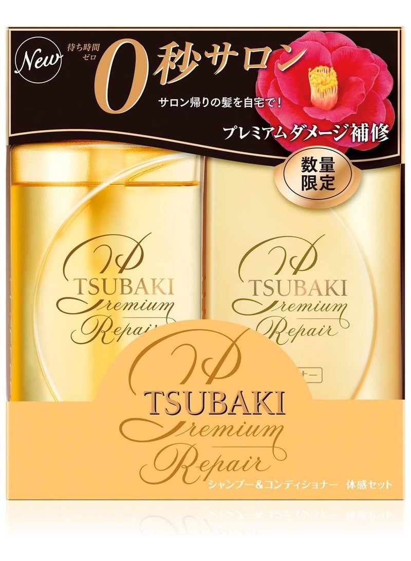 Shiseido Tsubaki Premium Repair Floral Fruity Shampoo and Conditioner Set ,(490ml/16.56oz) each