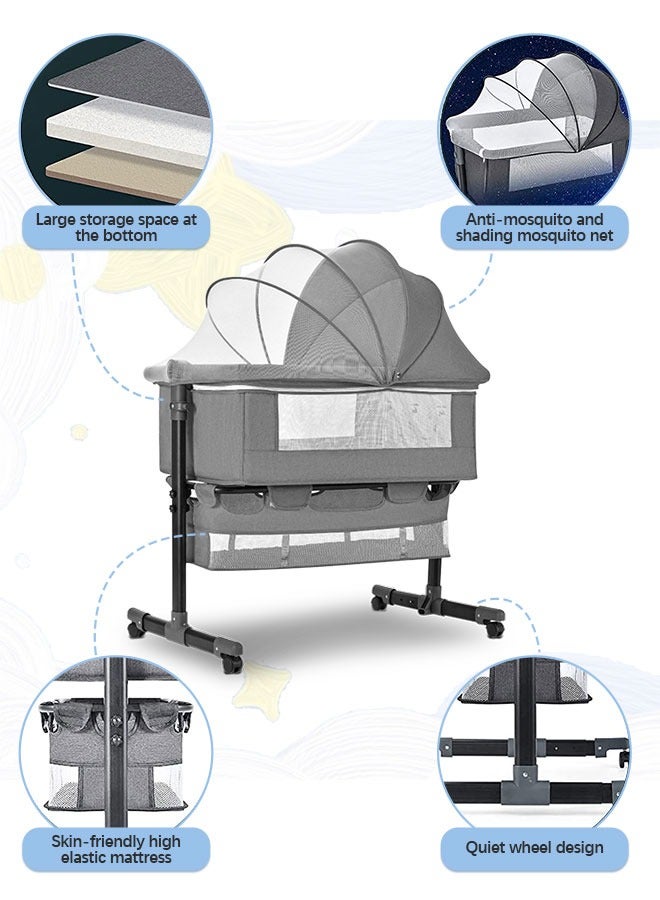 Multifunctional Portable Folding Baby Bedside Crib Bassinet